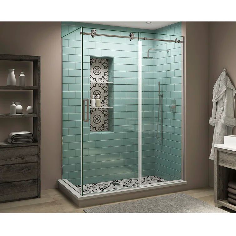 Coraline XL Frameless Clear Glass Sliding Shower Enclosure