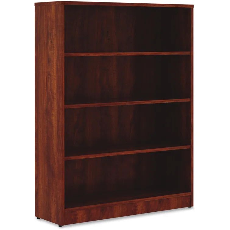 Cherry Laminate Adjustable 4-Shelf Bookcase