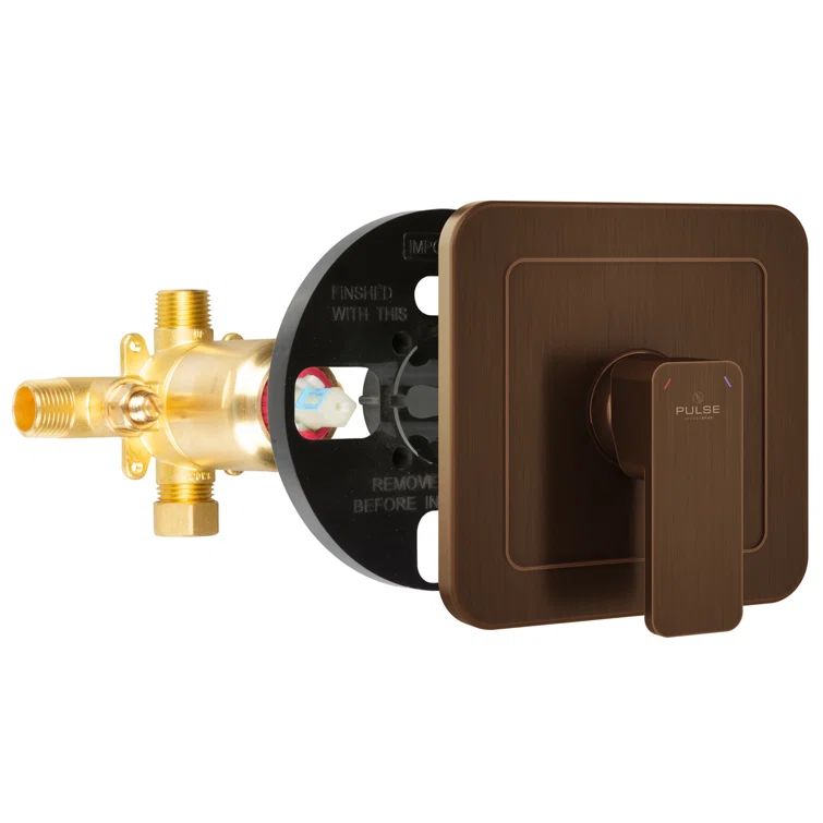 Oil-Rubbed Bronze Wall-Mounted Lever Shower Valve