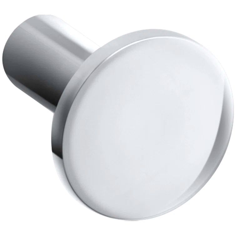 Polished Chrome Round Cabinet Knob with Mounting Hardware
