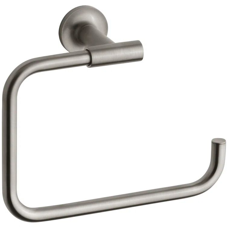 Vibrant Brushed Nickel Wall Mounted Towel Ring