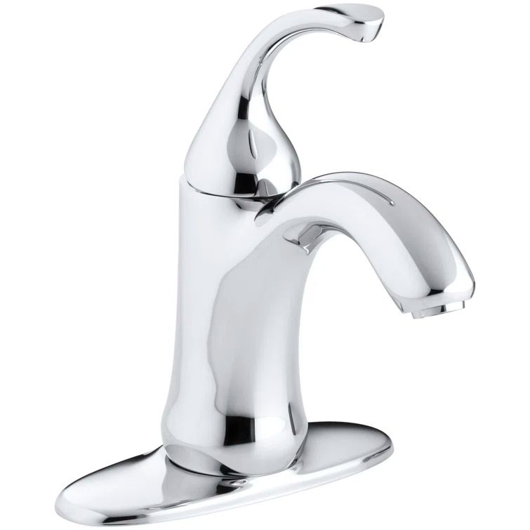 Forte Polished Chrome Single-Handle Bathroom Sink Faucet with Drain