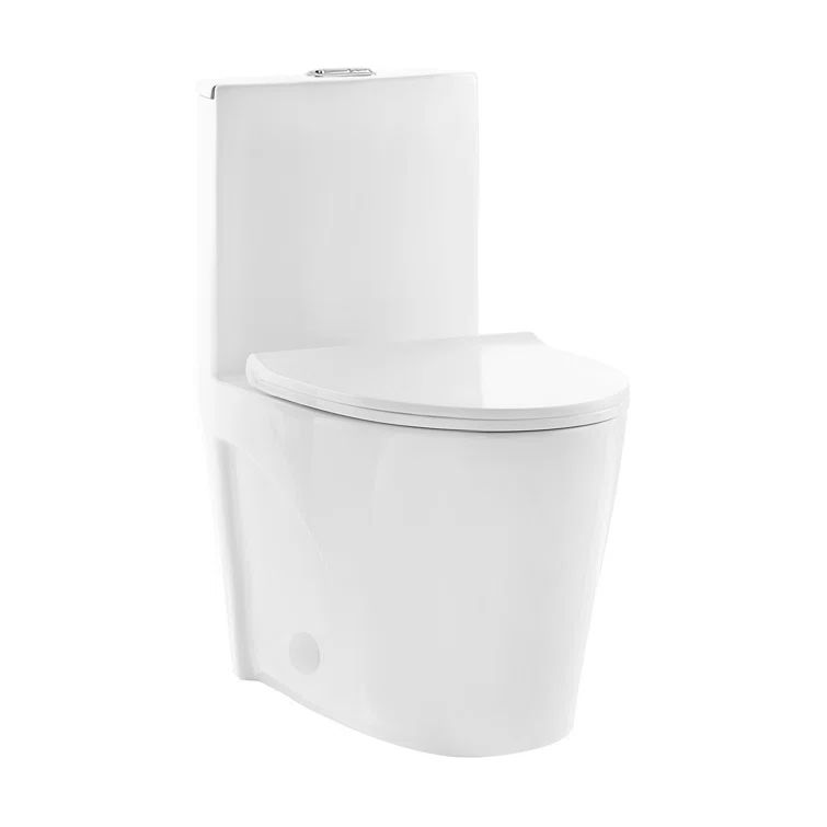 St. Tropez White Ceramic One-Piece Dual Flush Toilet
