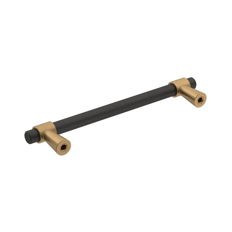 Matte Black and Bronze Modern Cabinet Bar Pull