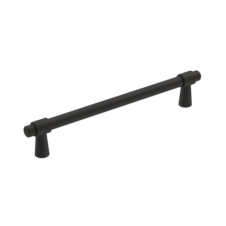 Matte Black 6-5/16" Modern Bar Cabinet Pull