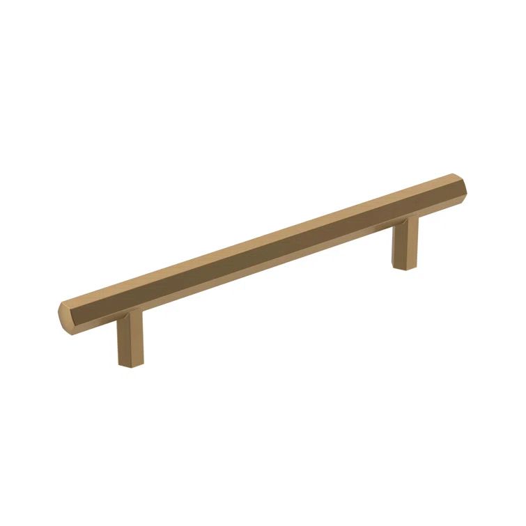 Champagne Bronze 7" Geometric Cabinet Bar Pull with Mounting Hardware