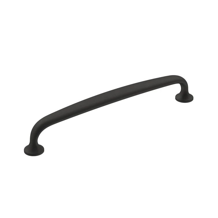 Matte Black 7-Inch Traditional Bar Pull with Mounting Hardware