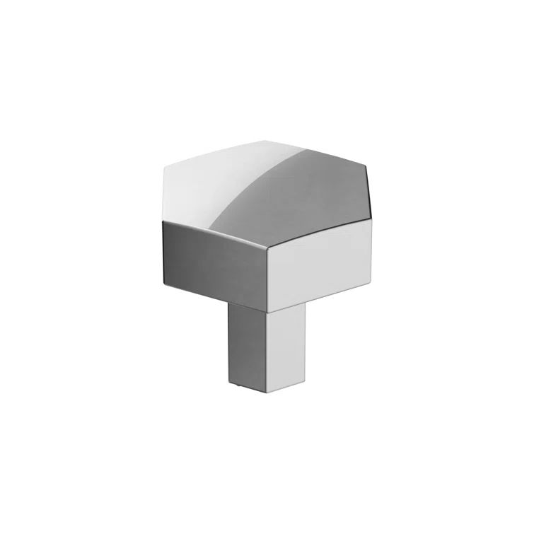 Polished Chrome Geometric Cabinet Knob 1.25 inch