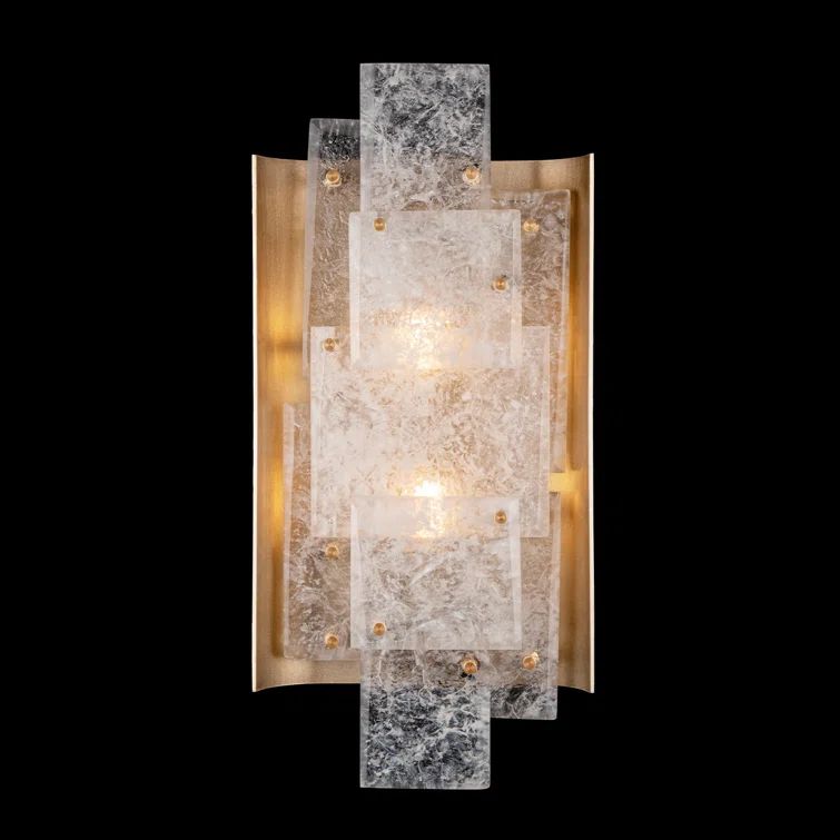 Erinn Valencich Mid-Century Gold Leaf 2-Light Wall Sconce