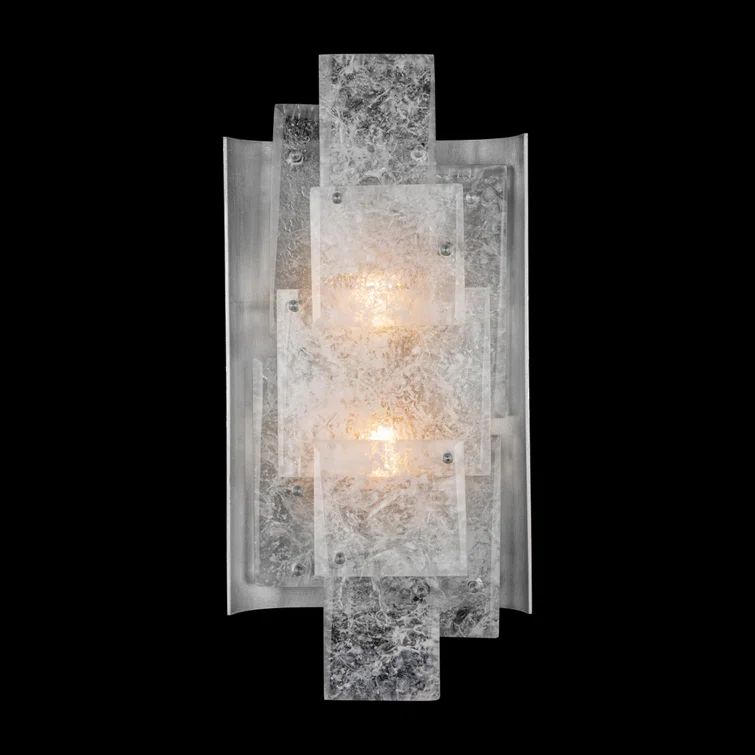 Erinn Valencich Inspired 2-Light Silver Sconce with Beveled Glass