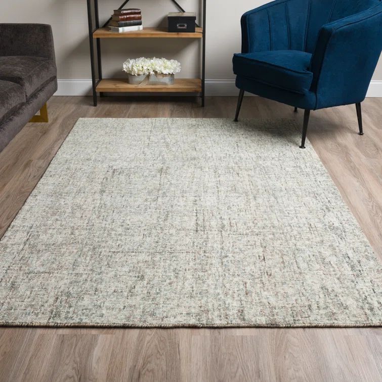 Fog Gray Hand-Tufted Wool 5' x 7' Area Rug