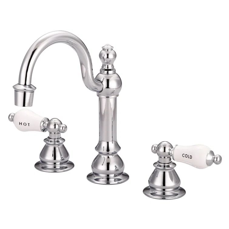 Classic Chrome Widespread Lavatory Faucet with Pop-Up Drain