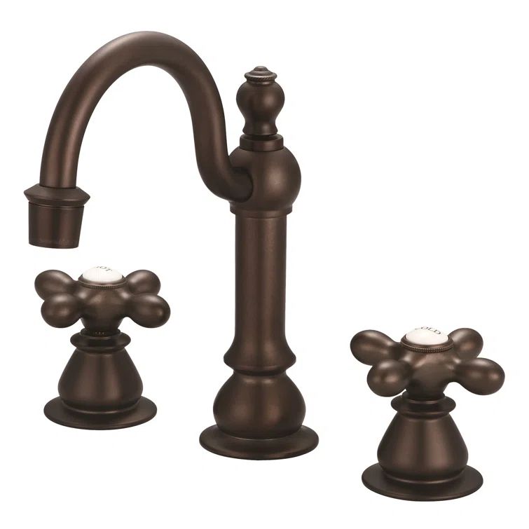 Oil-Rubbed Bronze Widespread Lavatory Faucet with Pop-Up Drain