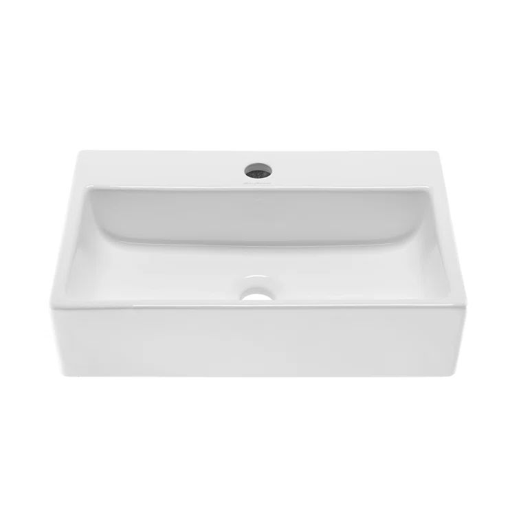 Claire 21" Glossy White Ceramic Vessel Sink