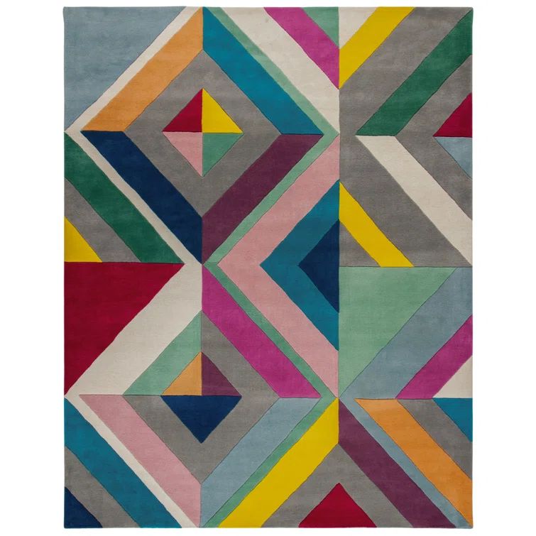 Gray Hand-Tufted Wool 9' x 12' Rectangular Area Rug
