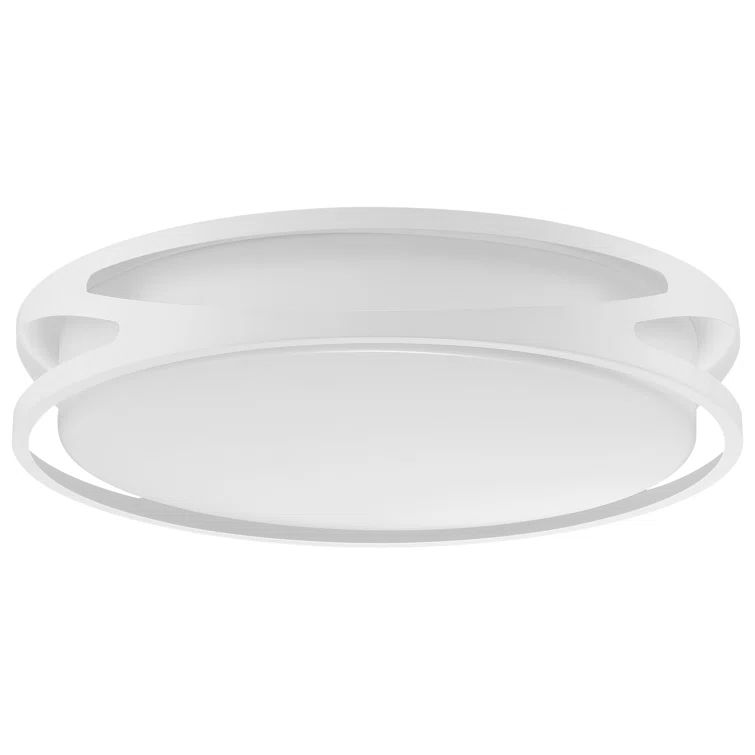 White Modern Glass LED Flush Mount Light