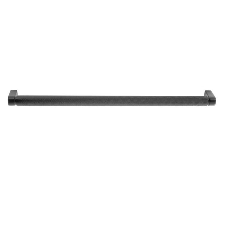 Kent Knurled Matte Black 12-inch Cylindrical Bar Pull