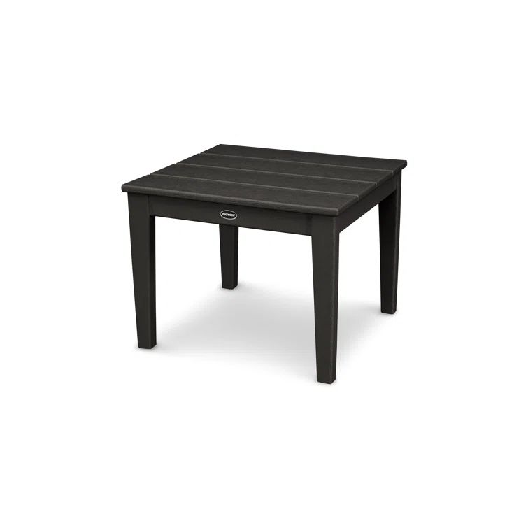 Newport 22" Black Polypropylene Outdoor End Table