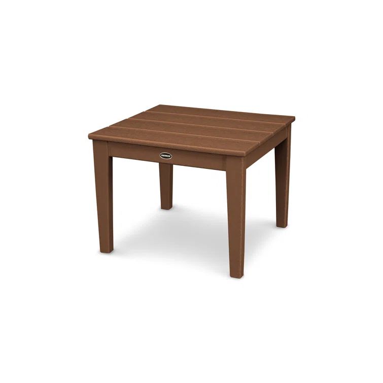 Newport 22" Brown Teak Outdoor End Table