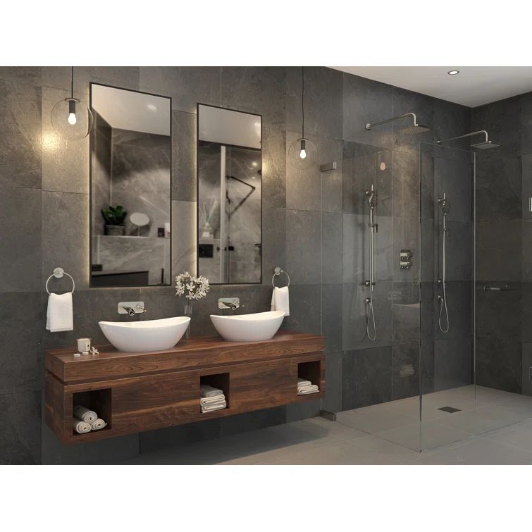 Salomé Chrome Waterfall Wall Mounted Bathroom Faucet
