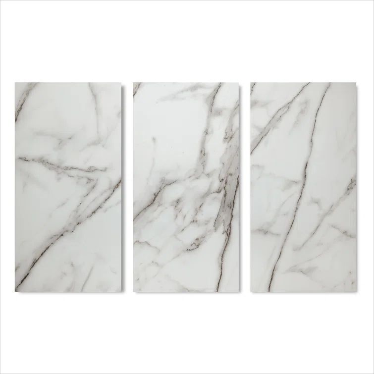 Riverock White and Gray Marble Look Vinyl Tile Flooring