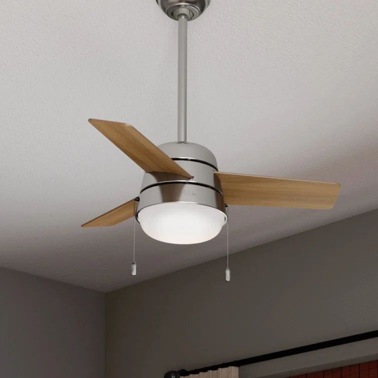 36'' Brushed Nickel Ceiling Fan with LED Light Kit