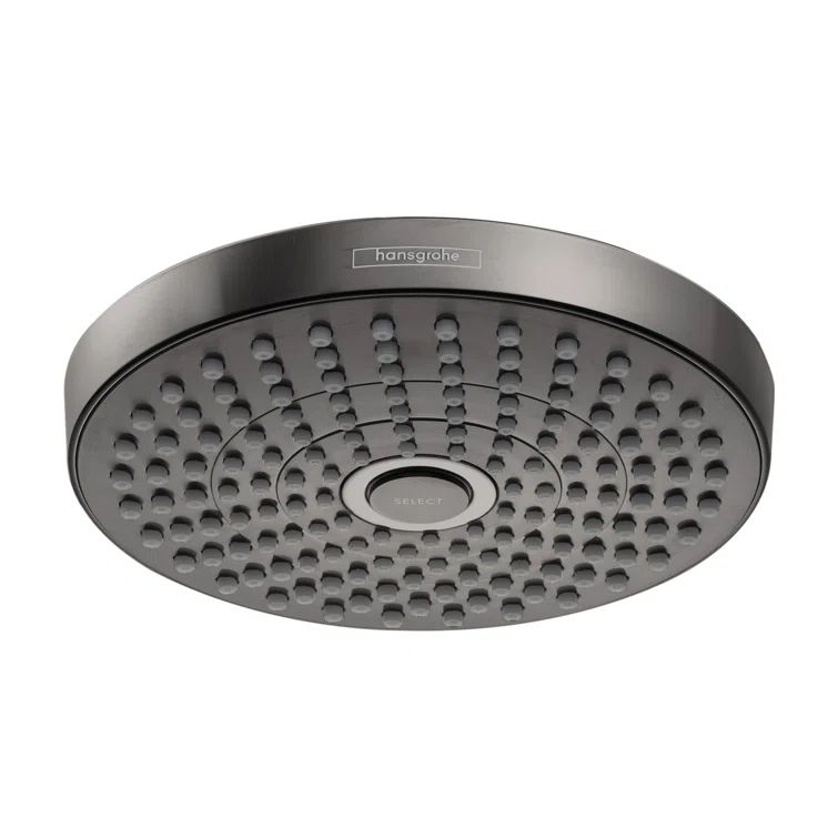 Croma Select S Brushed Black Chrome Round Rain Shower Head