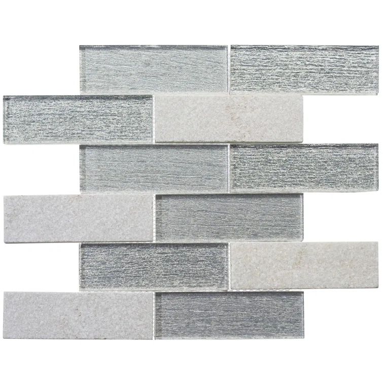 Grael 2'' x 6'' Glass Brick Joint Mosaic Tile Sheet