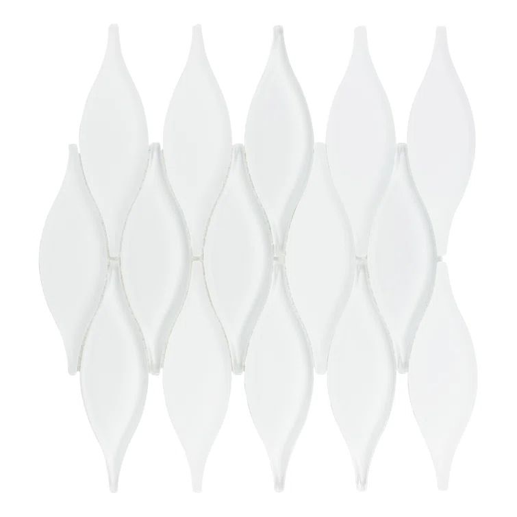 Ice Glass and Metal Arabesque Mosaic Tile Sheet