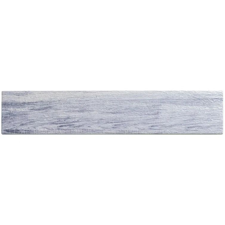 Kendel 3'' x 14'' Gray Glass Wood Look Subway Tile