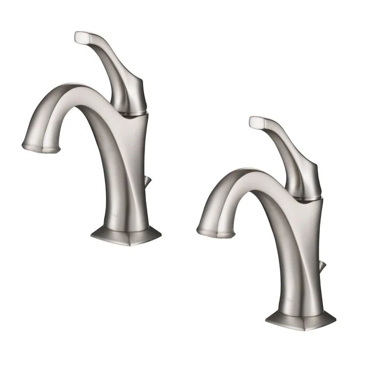 Arlo Spot-Free Brushed Nickel Single Handle Bathroom Faucet Set