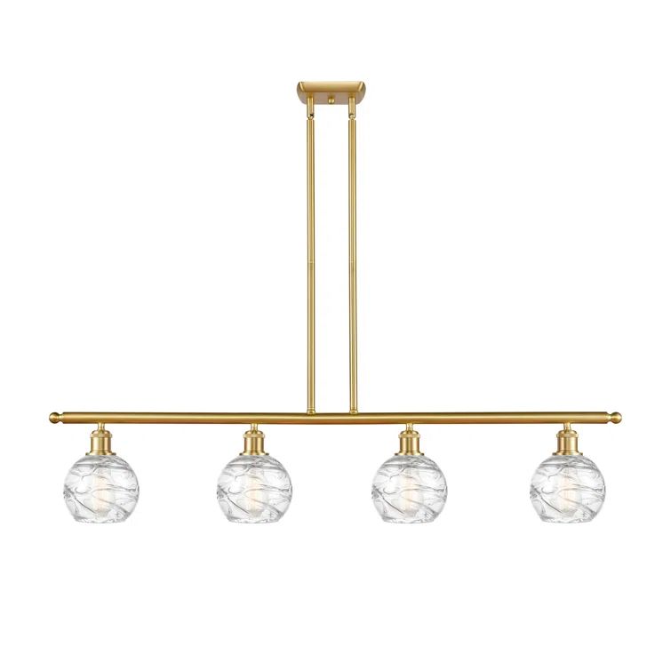 Vintage Globe 48" Satin Gold Island Pendant with Swivel