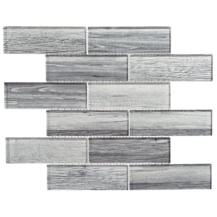 Migdal Smoked Glass Brick Joint Mosaic Tile for Kitchen and Bathroom