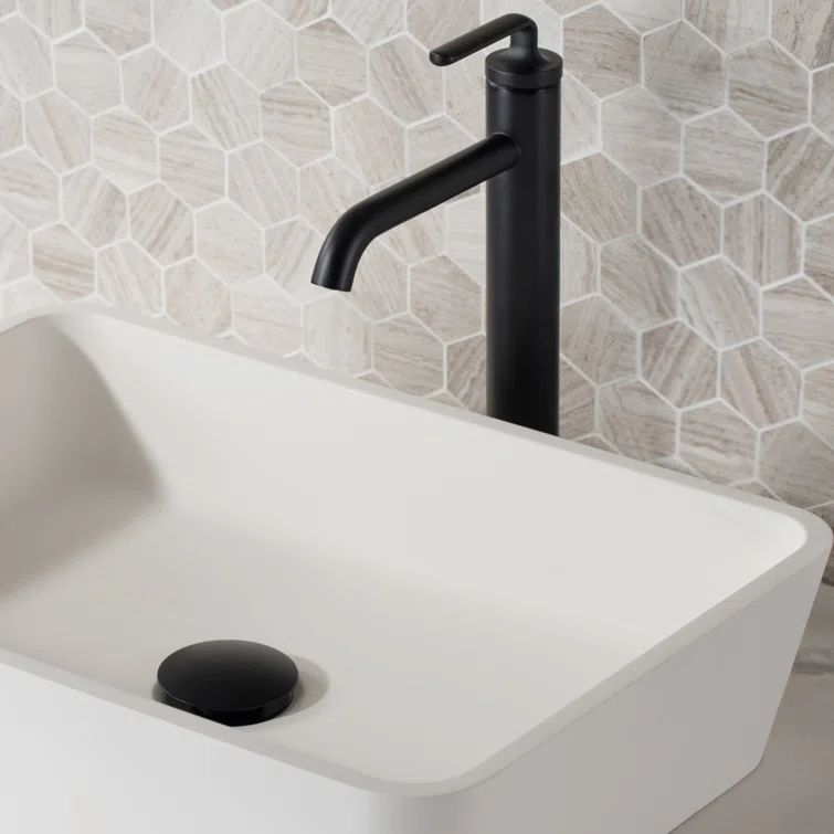Matte Black Single Handle Vessel Sink Bathroom Faucet