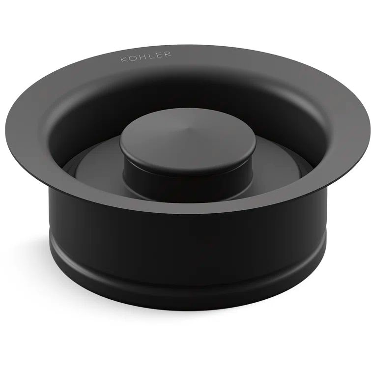 Matte Black Metal Garbage Disposal Flange with Stopper