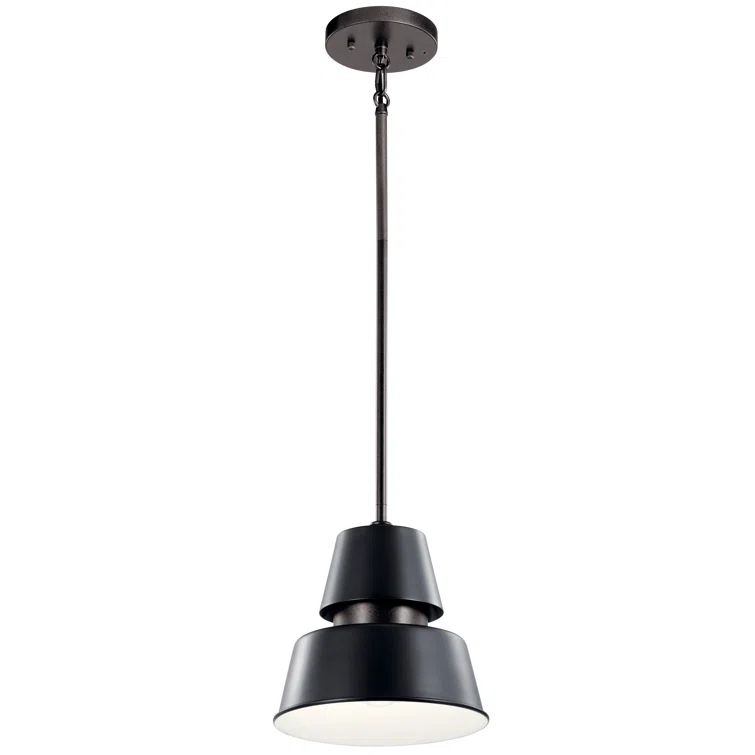 Morgan 9.5" Black Aluminum Indoor/Outdoor Pendant Light