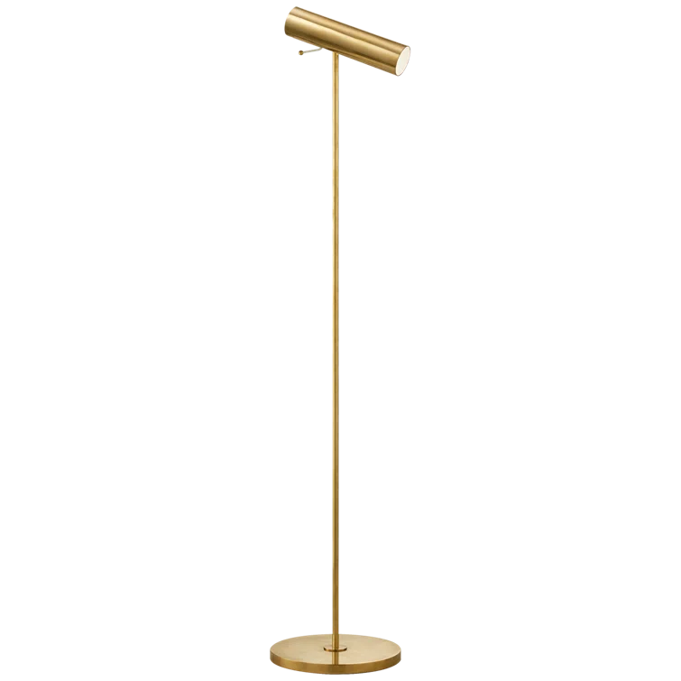 Edison Adjustable 48.5'' Outdoor Floor Lamp in Hand-Rubbed Antique Brass