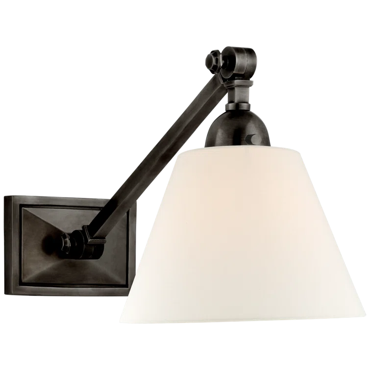 Jane Black and Bronze Plug-In Swing Arm Sconce
