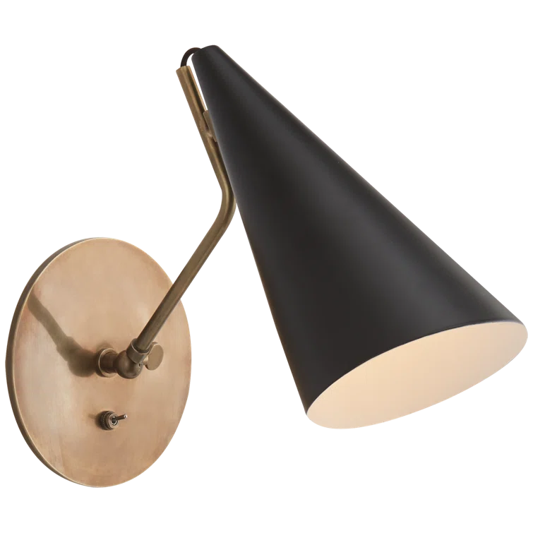 Clemente Black Brass 10.5'' Modern Wall Sconce