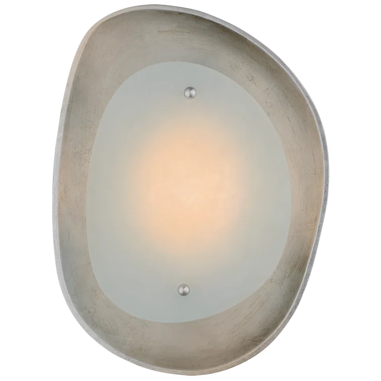 Samos 12.75'' White Alabaster & Silver Leaf Dimmable LED Sconce