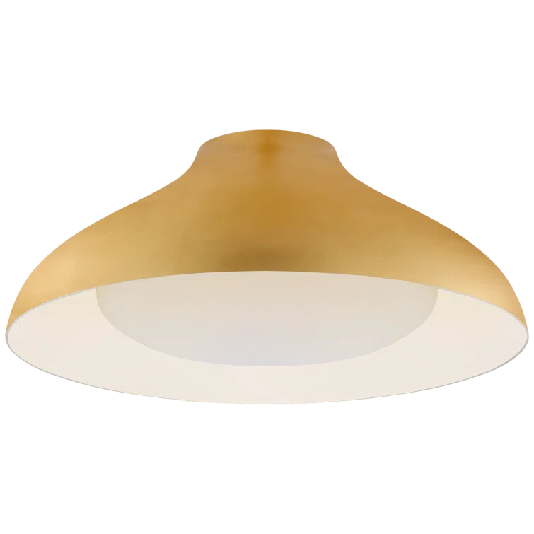 Gold 18" Glass LED Flush Mount Ceiling Light
