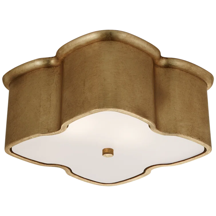 Bolsena Clover Gild Flush Mount Ceiling Light, 11.75 in