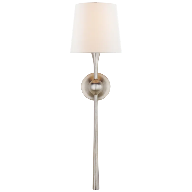 Dover Tail 27" Dimmable Wallchiere, Burnished Silver Leaf