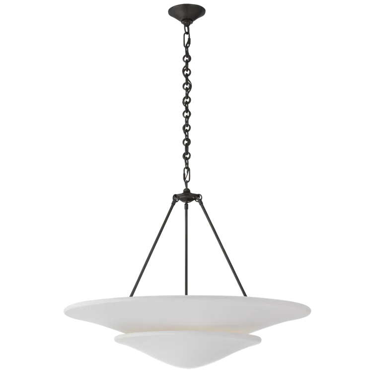 Bronze Crystal Candle Plug-in Tiered Chandelier, 32 Inch