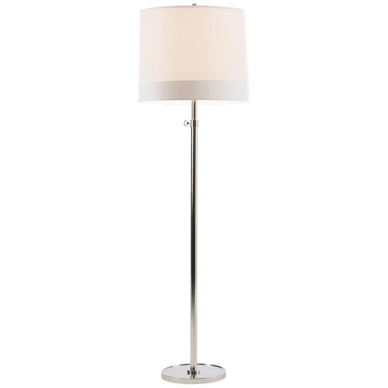 Edison Adjustable Soft Silver Outdoor Floor Lamp