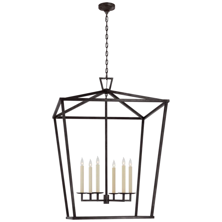 Darlana Aged Iron 6-Light Lantern Chandelier