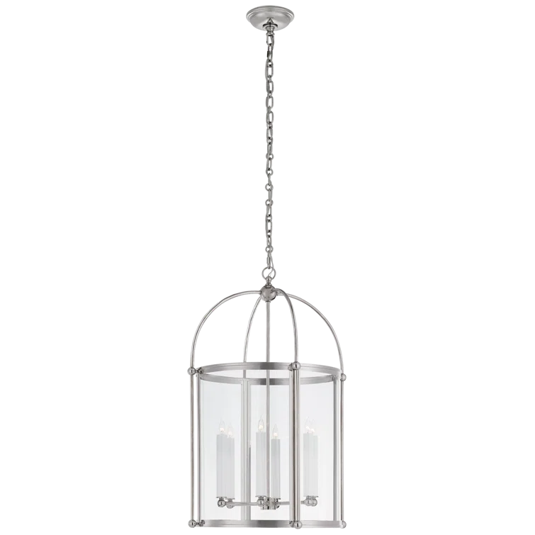Riverside Polished Nickel 6-Light Indoor/Outdoor Island Chandelier