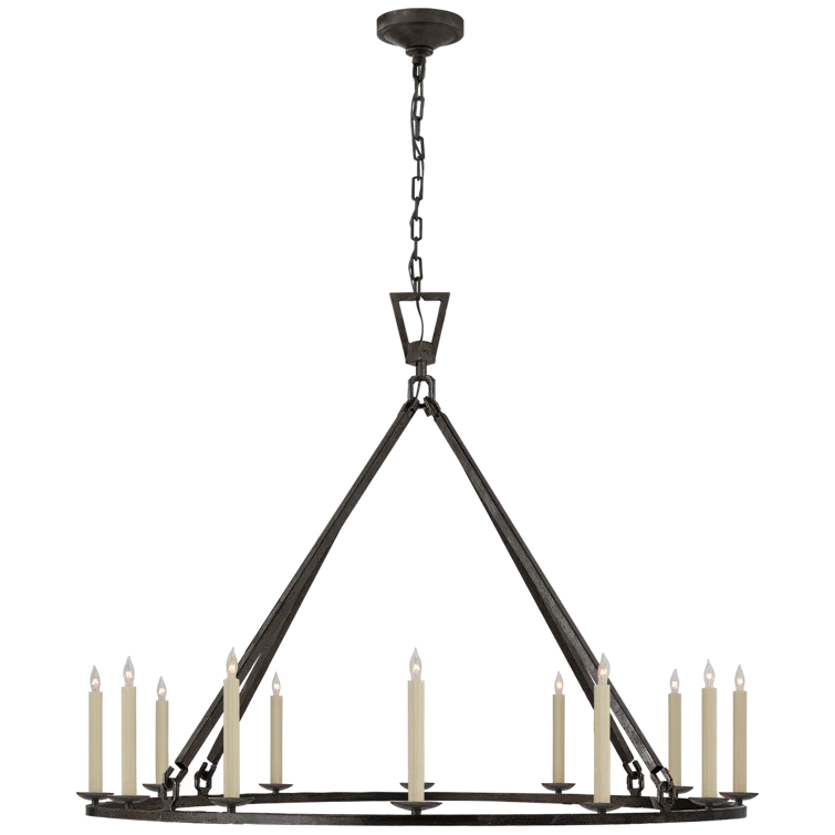 Nickel Crystal Candle 12-Light Chandelier