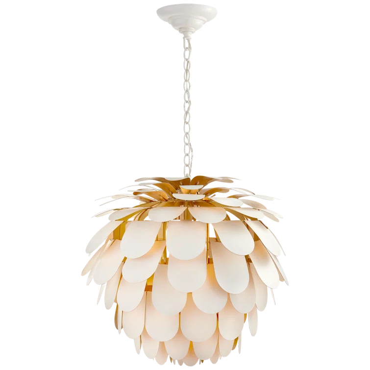 White Crystal Plug-in Small Chandelier with Aluminum Frame