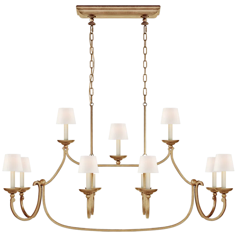 Flemish Grand Crystal 11-Light Plug-in Chandelier in Gilded Iron